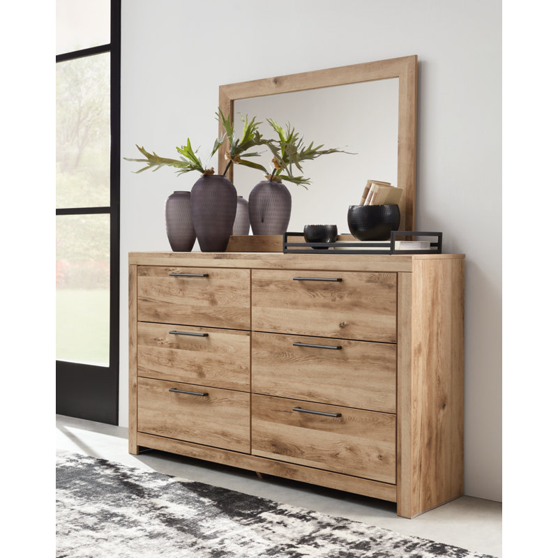 Commode et miroir Hyanna, Brun