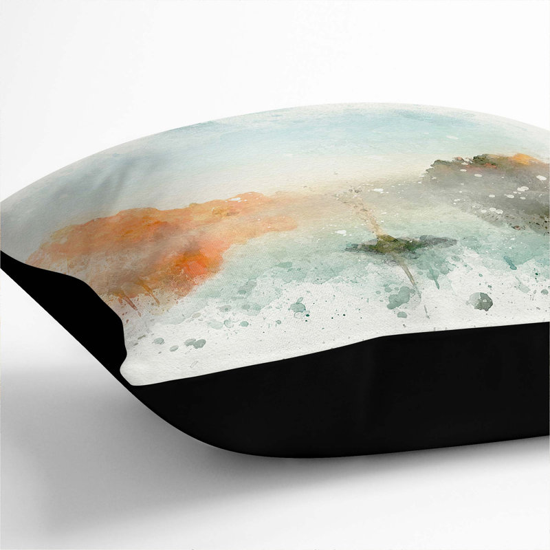 Square Cushion, 55cm H x 55cm W x 20cm D, Black