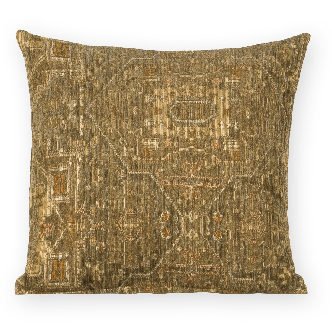 Olcott Throw Pillow, Zapatta Sage, Square 18", Polyester