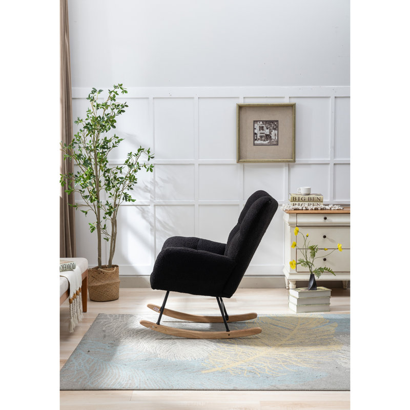 Fauteuil berçant et oscillant Teddy, Noir