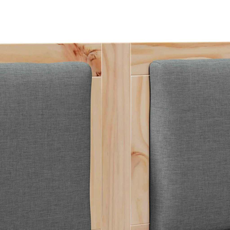 Solid Wood Headboard, DE Size - 180 x 220 cm, Brown, Dark Grey