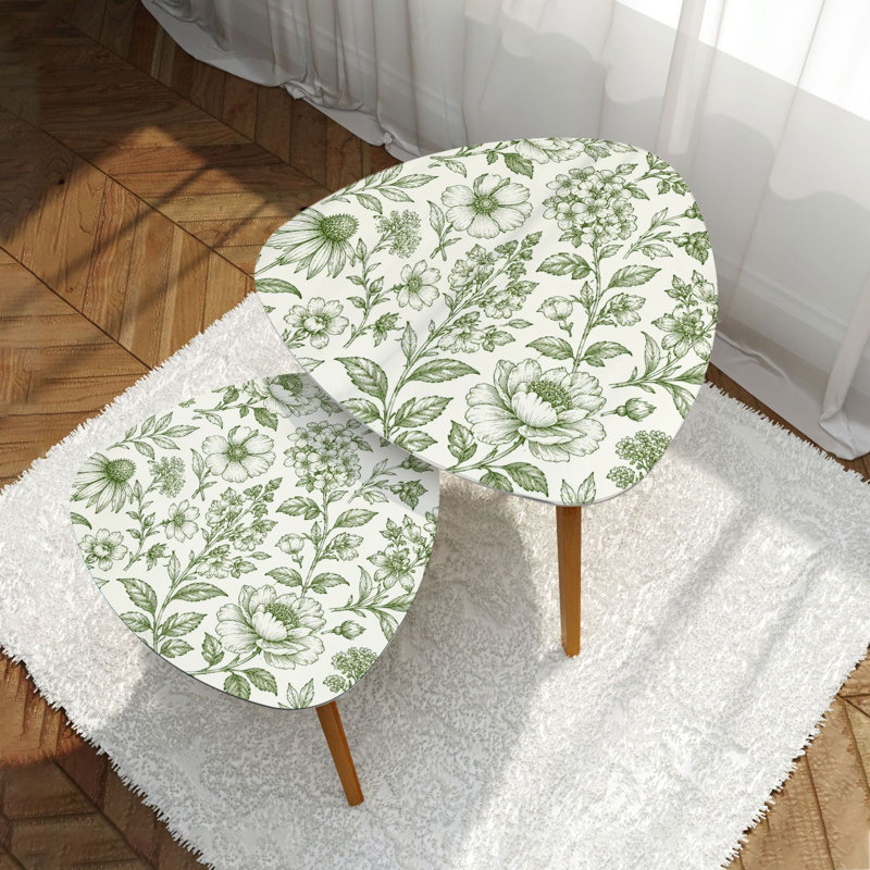 Ensemble de 2 tables basses gigognes Triangle