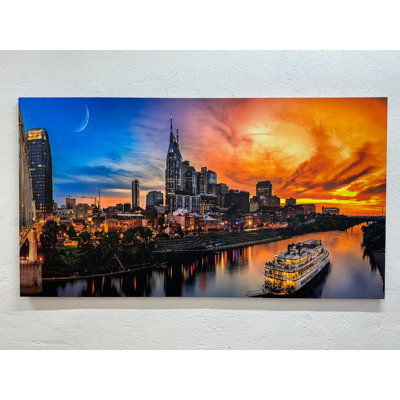 Toile imprimée paysage urbain de Nashville, œuvre d'art moderne pour la maison, 1P
