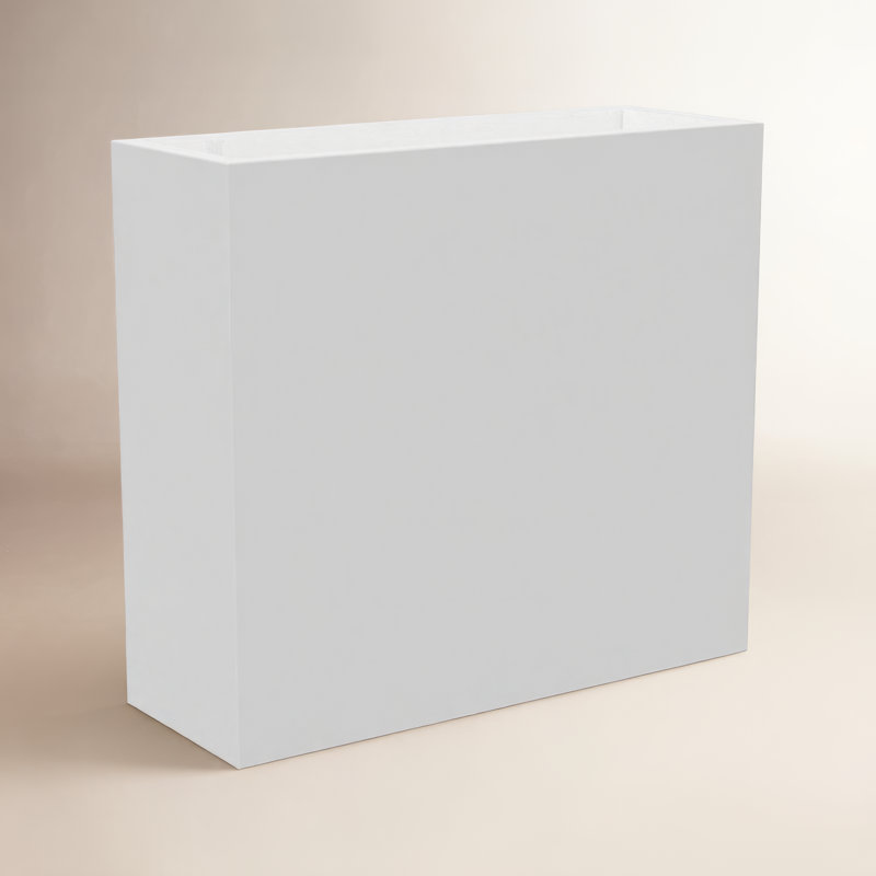 Boîte à fleurs en plastique Kenroy, Blanc, H 36 po x l 39,5 po x P 14 po