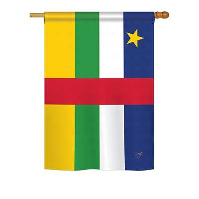 Drapeau de la République centrafricaine en polyester 2 faces