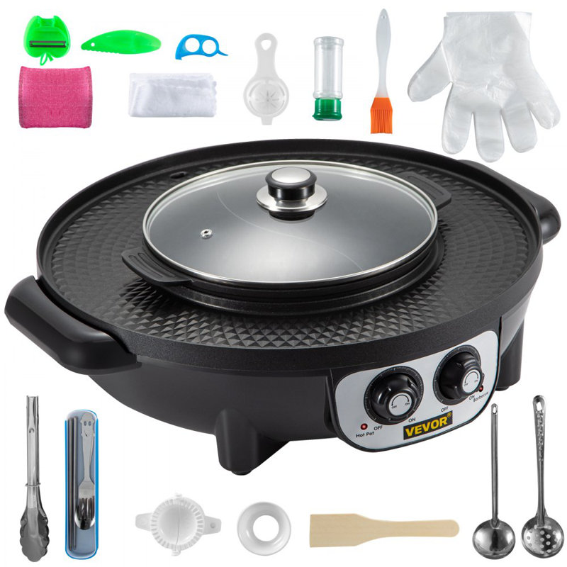 Barbecue portatif électrique 2 en 1 2 po 1 2200 W
