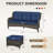 73'' Wide Wicker Patio Sofa with Cushions-674401190