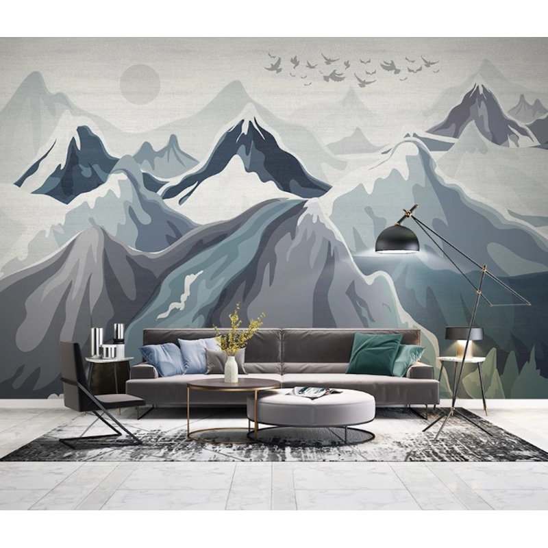 Geometric Shapes Wall Mural, 48.96" L x 75" W
