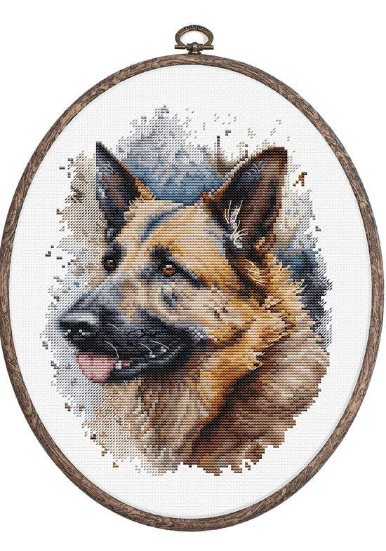 The German Shepherd Counted Cross-Stitch Kit by Luca-S BC214L