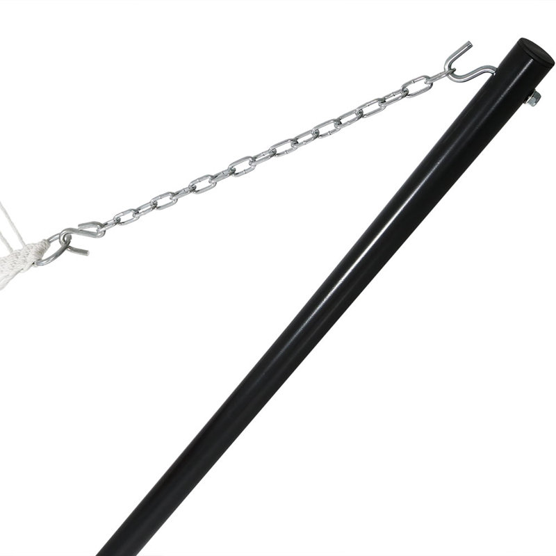 Hamac de bar en polyester matelassé pour 2 personnes avec support 15 pi Mullin - rayure nautique, À rayures de couleur marine