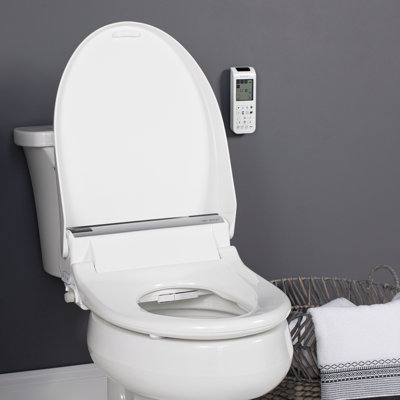BB2000 Bidet Toilet Seat, Heated Seat, Warm Air Dryer and Temperature Control + 2 Towels