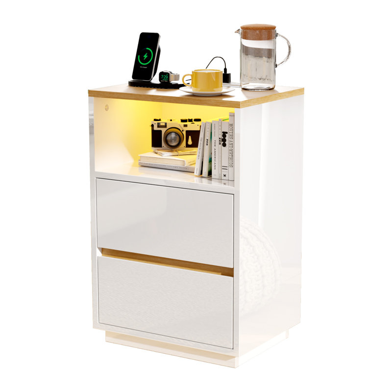 40cm W Manufactured Wood Bedside Table