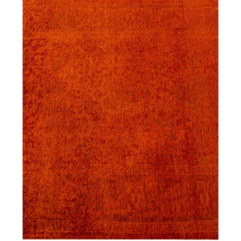Overdyed One-of-a-Kind 2' 7" X 10' 0" Hand Knotted Area Rug