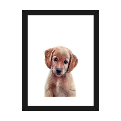 Chiot Golden Retriever par Watercolor Luv - reproduction d'art