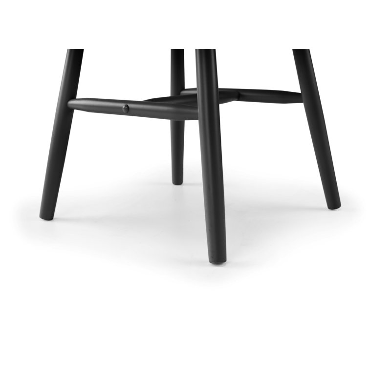 Amaal 45 cm H Solid Wood Spindle Back Dining Chair, Black