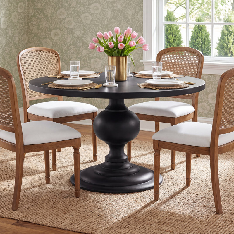 Giaimo 35" W Round Aluminum Pedestal Dining Table