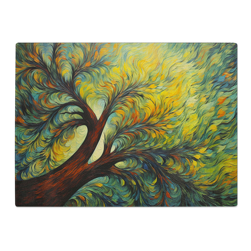 Tree Orphism No.2  Glass Chopping Board
