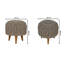 Feldspar 40cm Wide Round No Pattern Footstool Ottoman-1924707357