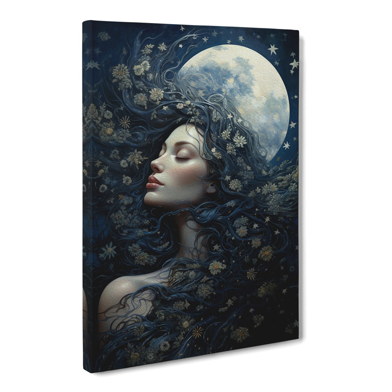 Moon Tachisme - Wrapped Canvas, 76cm H x 50cm W x 3cm D