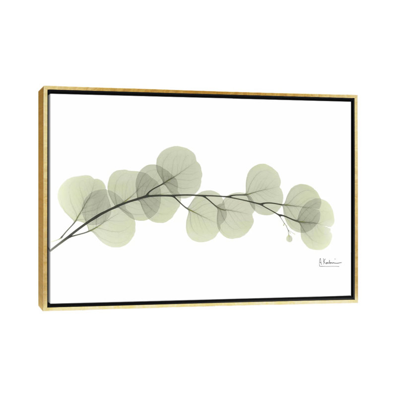 «Eucalyptus» par Albert Koetsier, reproduction sur toile, H 26 po x l 40 po x P 1,5 po, Encadrement doré, Pas de tapis