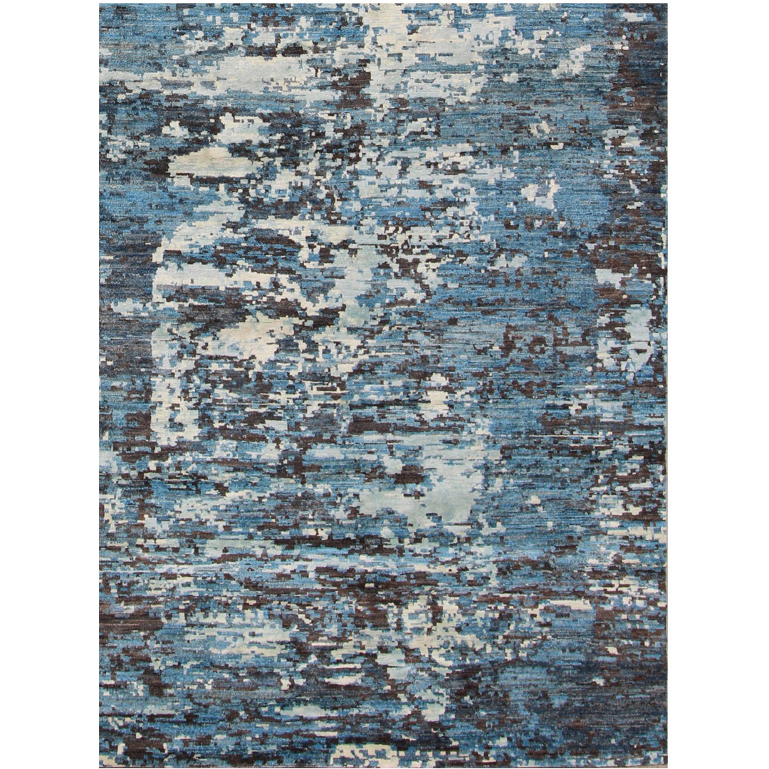 Geometric Hand Knotted 150cm X 208cm Area Rug