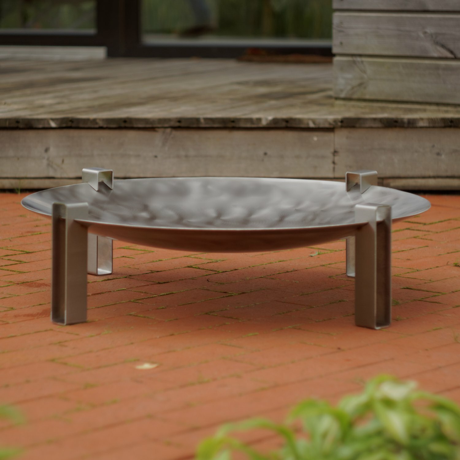 Dakota Fields Redwood Stainless Steel Charcoal/Wood Burning Fire Pit ...