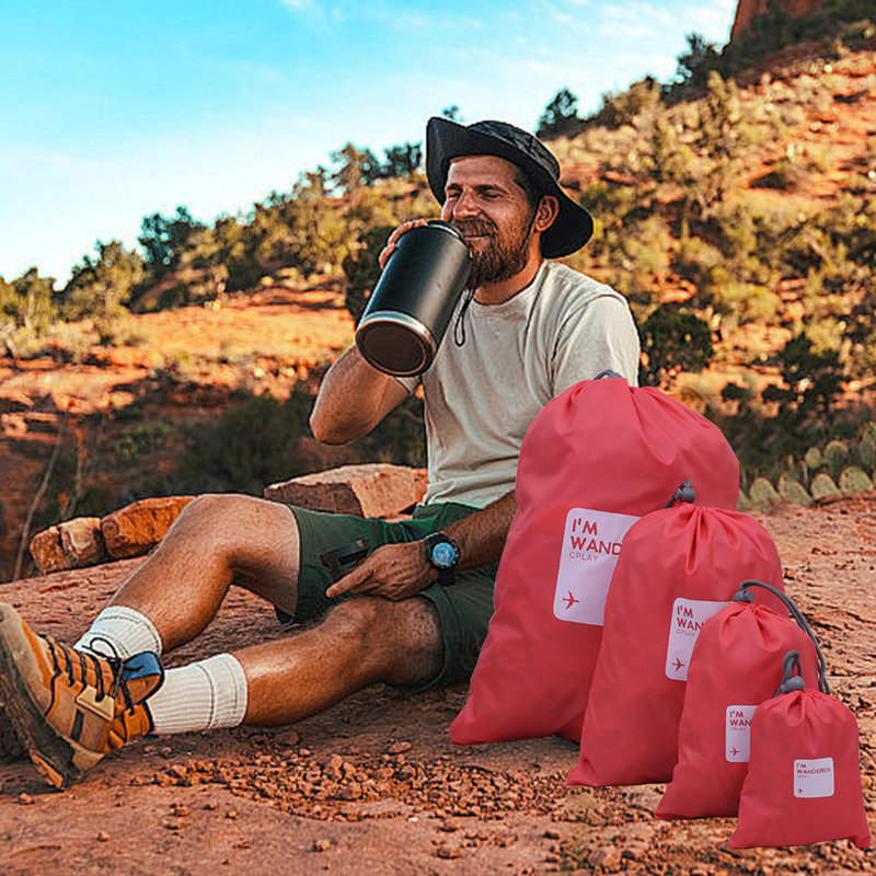 Ensemble de sacs à cordon de voyage - 4 articles parfaits pour organiser les bagages et les raisons d'emballage