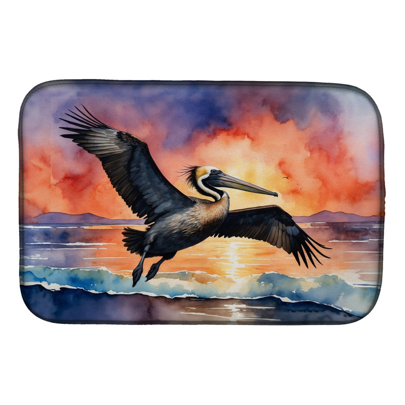 Pelican Fiery Sunset Dish Drying Mat