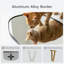 Miroir mural irrégulier, cadre en métal asymétrique moderne, verre HD pour salon, chambre à coucher, salle de bain - noir, 25 po x 28 po-819769063-819769060