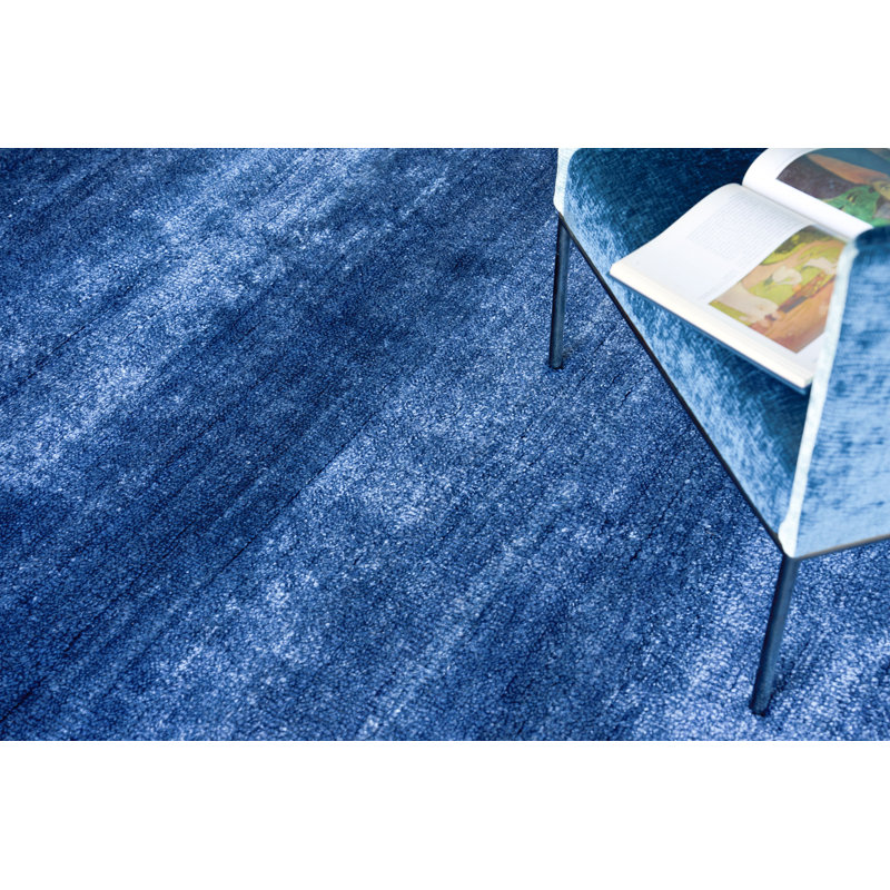 Plush Area Rug in Navy, Rectangle 10' x 14'