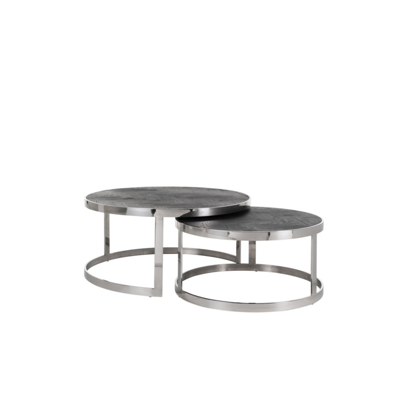 Blackbone Nesting Coffee Table, Silver