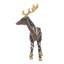 Cerf sur pied en mousse de velours 13 x 6,3 x 16,5 po