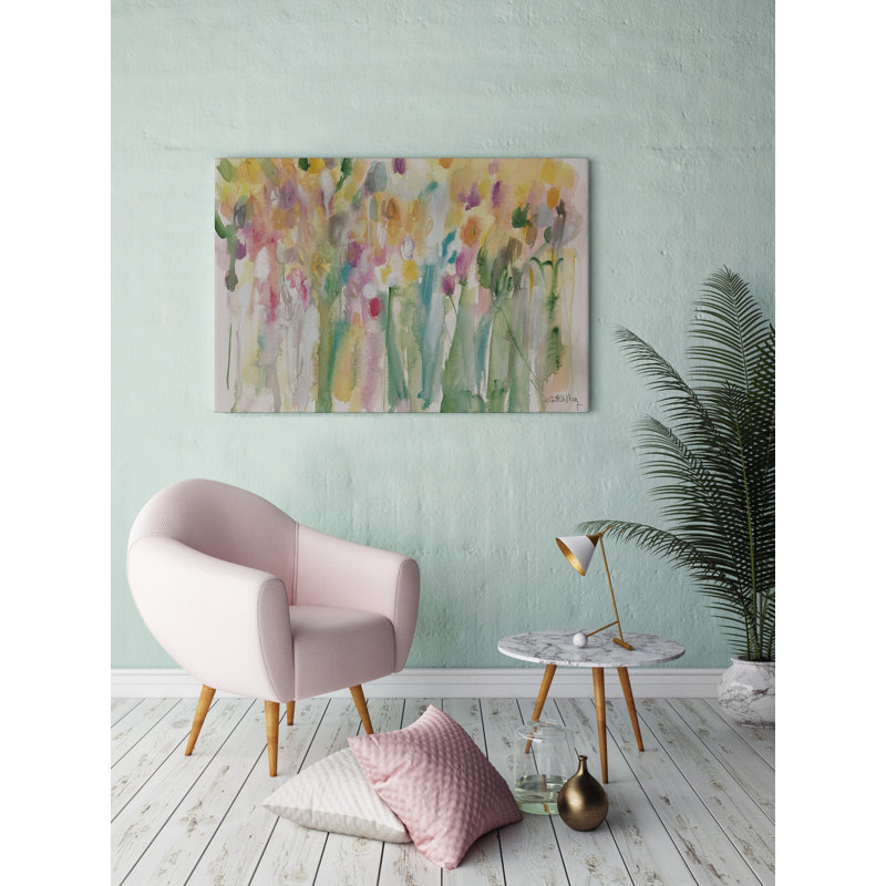 Tulips Field by Marta Castet-Bellocq - Wrapped Canvas Painting, 60cm H x 90cm W x 3cm D
