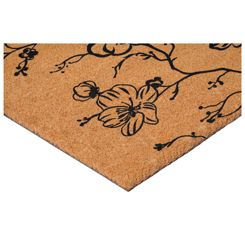 Paillasson Midnight Blossoms, 36 po x 72 po
