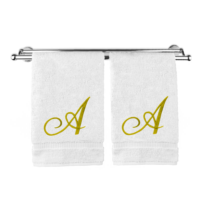 Super Plush Hand Towel, White/Gold, A