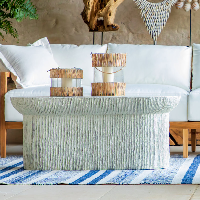 Cast Stone Coffee Table, Natural Stone