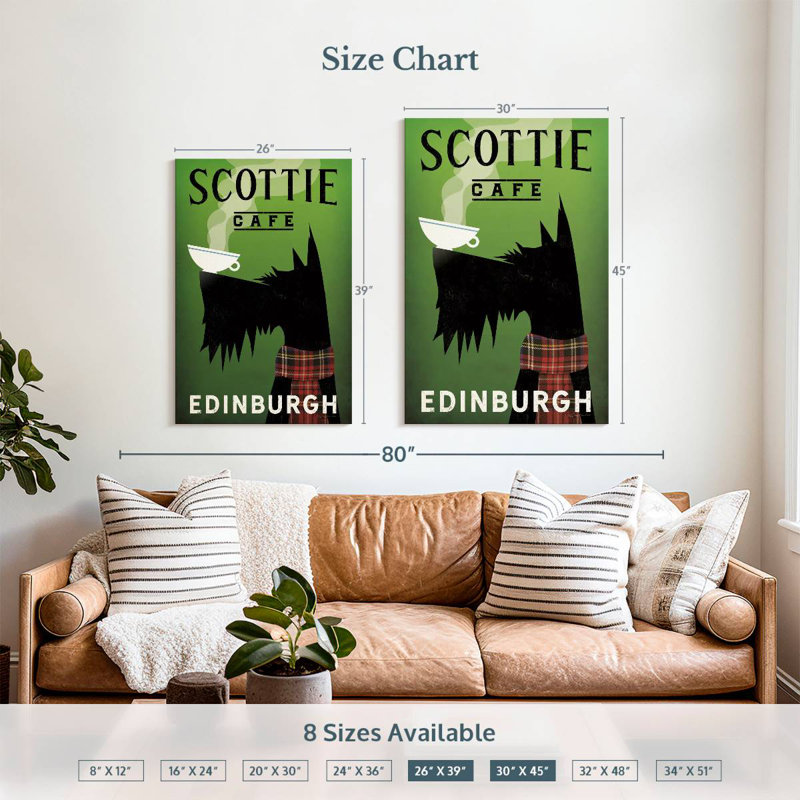 Brampt Scottie Cafe, H 39 po x l 26 po