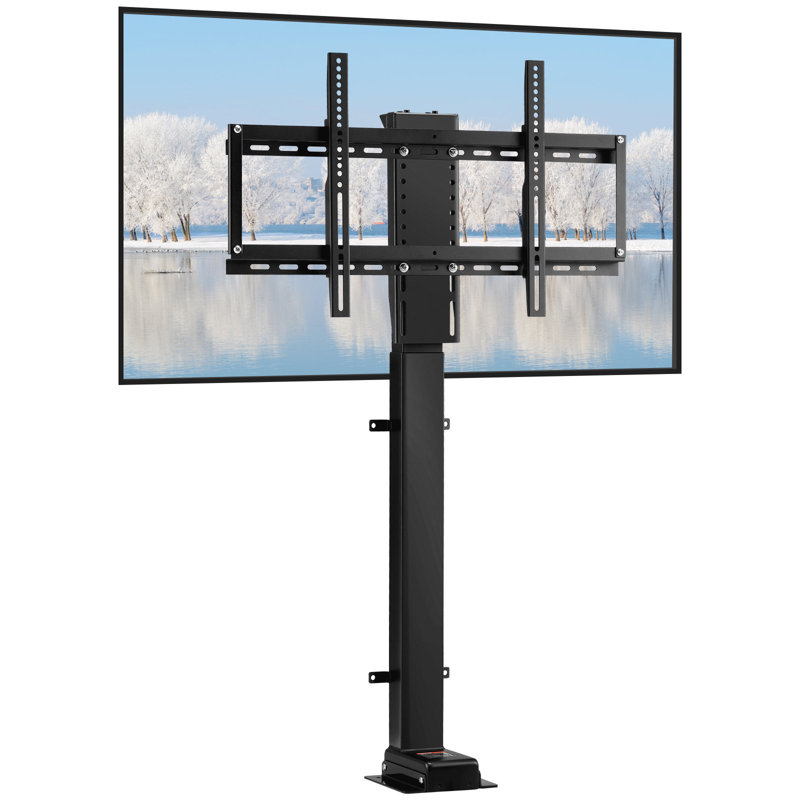 Élévateur de télé automatisé, course de 39,4 po, supportant les téléviseurs de 32 à 70 po, hauteur réglable de 28,74 à 68,11 po, télécommande, charge maximale de 154 lb