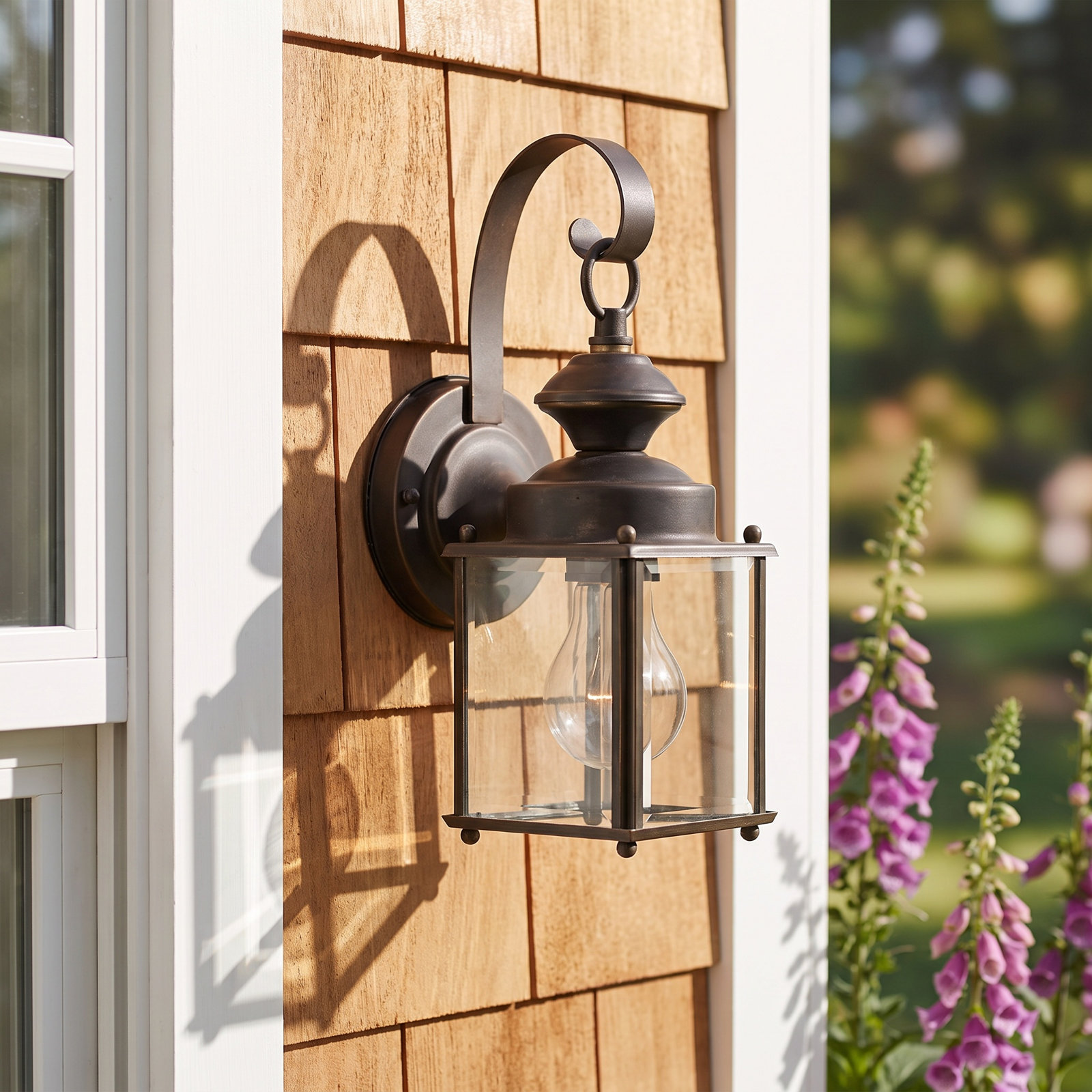 Tiernan Single Light Outdoor Wall Light, Antique Bronze, 11.25"H x 4"W x 5.75"D