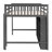 Full Size Loft Bed with 8 Open Storage Shelves and Built-in Ladder-891343889
