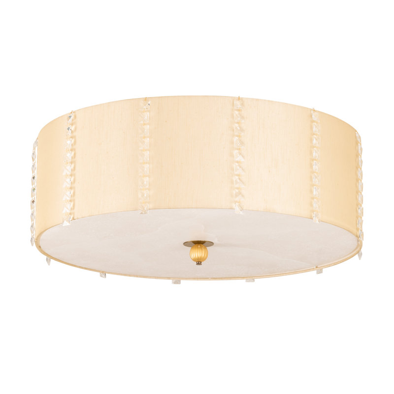 Plafonnier encastré Lujoso Idalight, Laiton, H 13,5 po x l 32 po x P 32 po