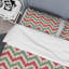 Ensemble de housse de couette à motif ikat vert et rouge-1431036196