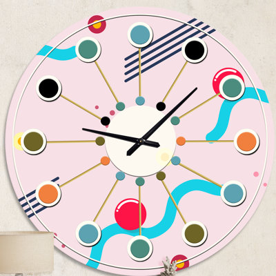 Horloge murale rétro Mid-Century