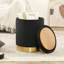 Repose-pieds rond avec rangement en velours-29801706
