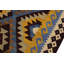 Tapis brun / bleu en laine noué à la main 5 pi 9 po x 7 pi 7 po Madee Southwestern