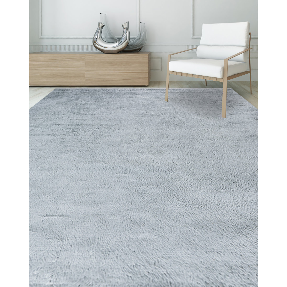 Bokara Rug Co., Inc. Hand-Knotted High-Quality Light Blue Area Rug ...