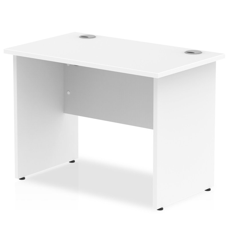 Impulse Computer Desk, 73cm H x 100cm W x 60cm D, White, White