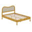 Base de lit plateforme Boho avec tête de lit en rotin Arc-685503345-685503347