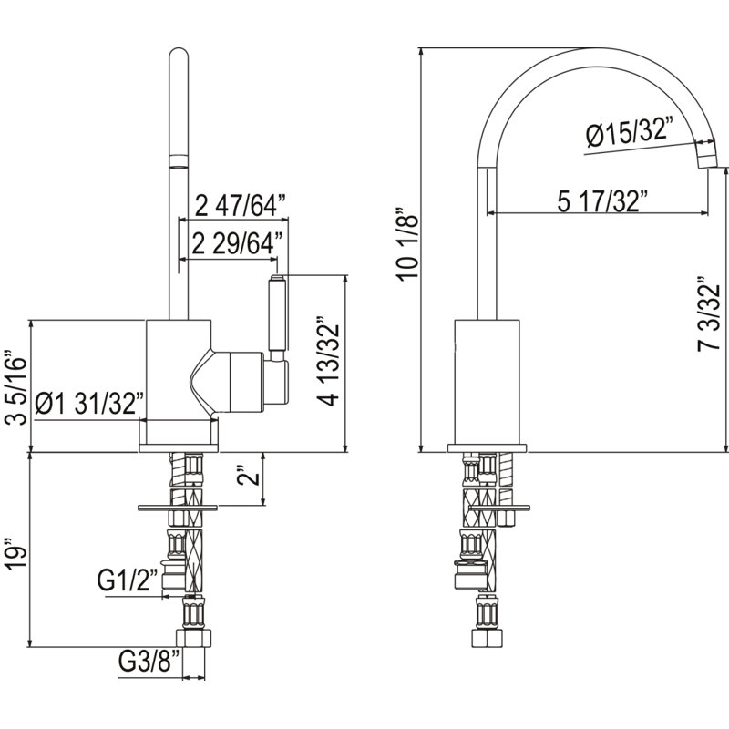 Lux™ Hot Water Dispenser, Antique Gold