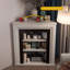 Foyer autoportant en bois massif beige-2063277202